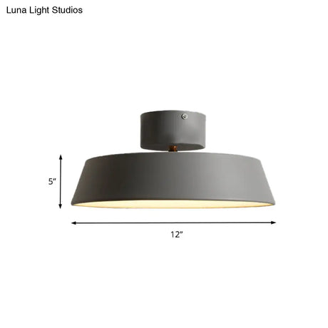 Modern Barn Semi Mount Lighting: Rotatable Ceiling Light Fixture With White/Green Acrylic Diffuser