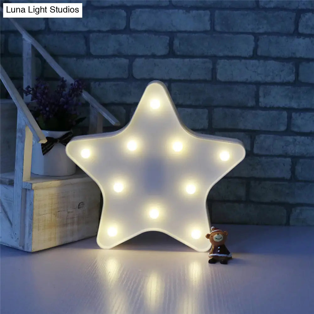 Modern Battery-Operated Led Wall Night Light - Star Stand Lighting White