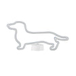 Modern Battery-Powered White Led Wall Lamp - Dog-Shaped Nightstand Light
