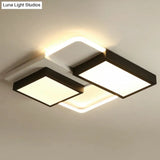Modern Black Acrylic Led Flush Ceiling Light Fixture