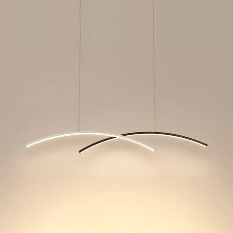 Modern Black And White Arc Ceiling Led Island Light For Living Room Black-White / 27 Warm