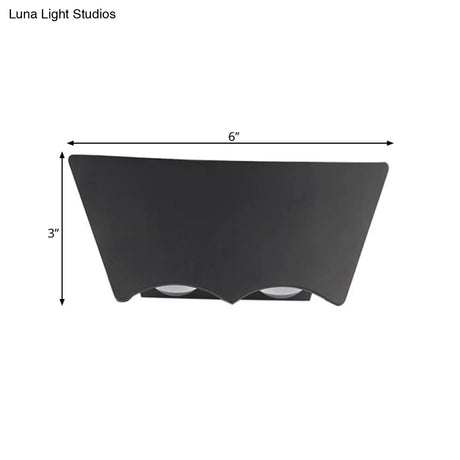 Modern Black Geometric Led Wall Sconce In Warm/White Light
