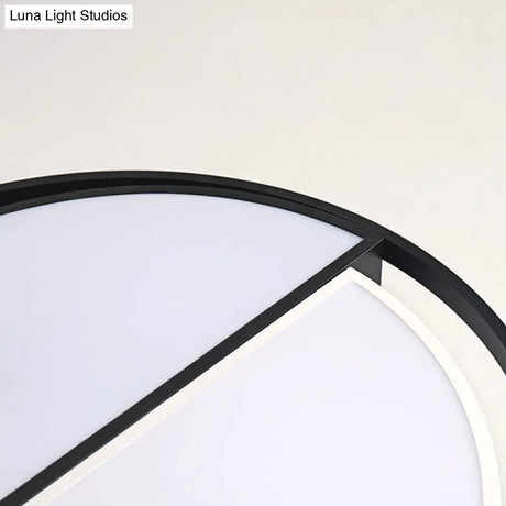 Modern Black Led Ceiling Lamp - Minimalist Acrylic Flush Mount Light In White/3 Color For Bedroom