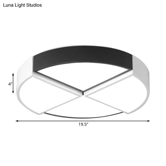Modern Black Led Flushmount Ceiling Light Fixture For Living Room
