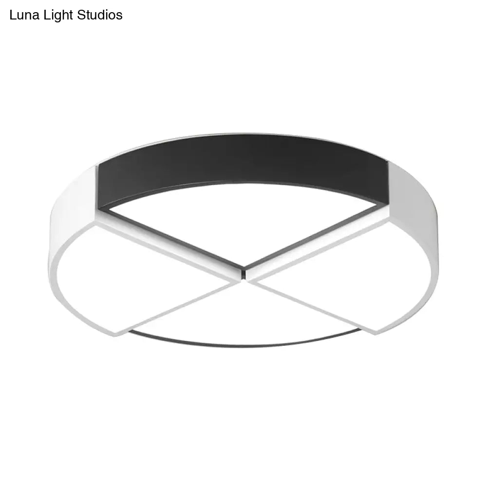 Modern Black Led Flushmount Ceiling Light Fixture For Living Room