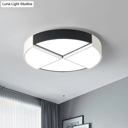 Modern Black Led Flushmount Ceiling Light Fixture For Living Room