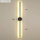 Modern Black Led Wall Sconce For Living Room - Stylish Metallic Fixture
