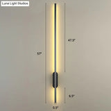 Modern Black Led Wall Sconce For Living Room - Stylish Metallic Fixture