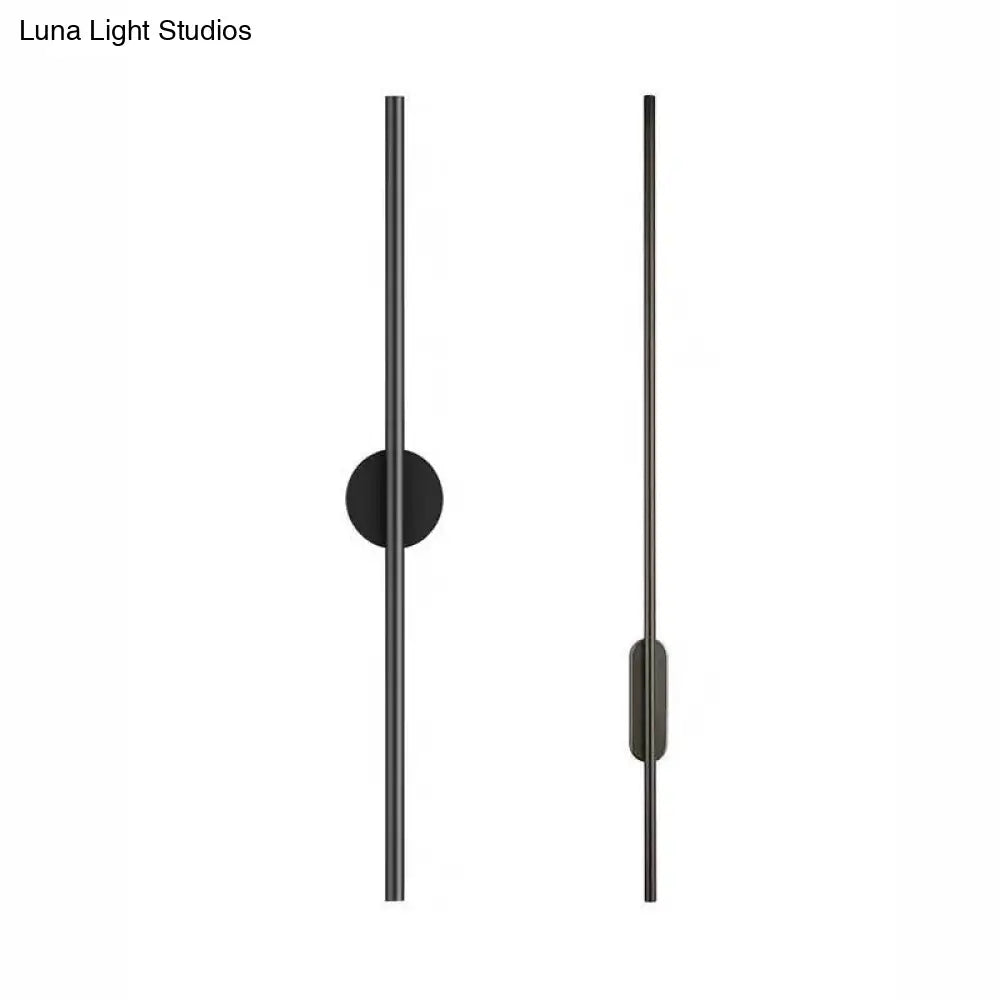 Modern Black Led Wall Sconce For Living Room - Stylish Metallic Fixture