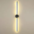 Modern Black Led Wall Sconce For Living Room - Stylish Metallic Fixture / Round Canopy 23.5