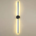 Modern Black Led Wall Sconce For Living Room - Stylish Metallic Fixture / Round Canopy 23.5