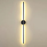 Modern Black Led Wall Sconce For Living Room - Stylish Metallic Fixture / Round Canopy 39