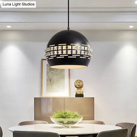 Modern Black Metal Pendant Ceiling Lamp With Minimalist Design