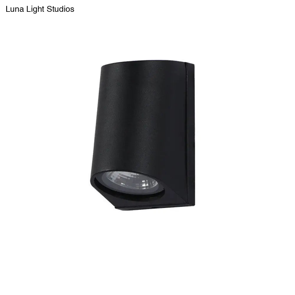 Modern Black Metal Pipe Led Wall Sconce For Courtyard Lighting