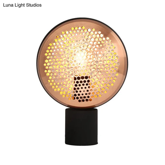 Modern Black Round Book Light With Metal Shade - 1 Head Task Lighting