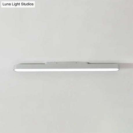 Modern Black/Silver Oval Led Flush Light For Office - 23.5’/35.5’/47’ Wide