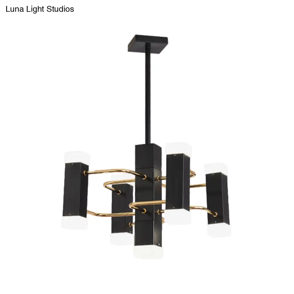 Modern Black Sputnik Pendant Chandelier with 4/8 Heads in 2 Color Options