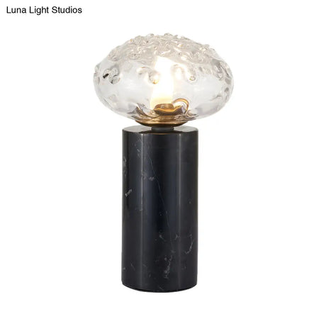 Modern Black Table Lamp With Crystal Shade - Ideal Reading Light