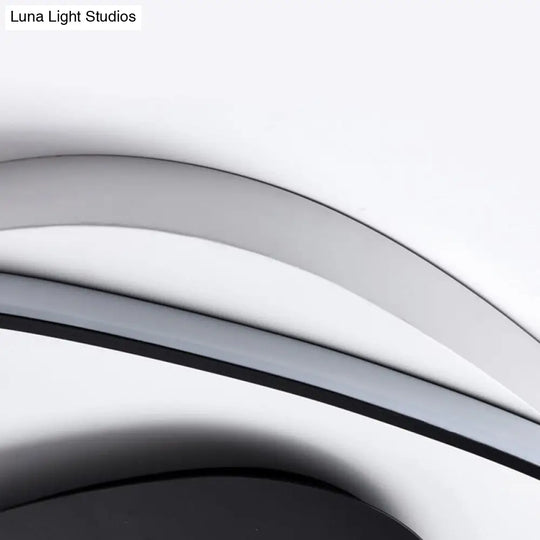 Modern Black Triangle Led Ceiling Light Fixture - Warm/White Acrylic Flush Mount Lighting
