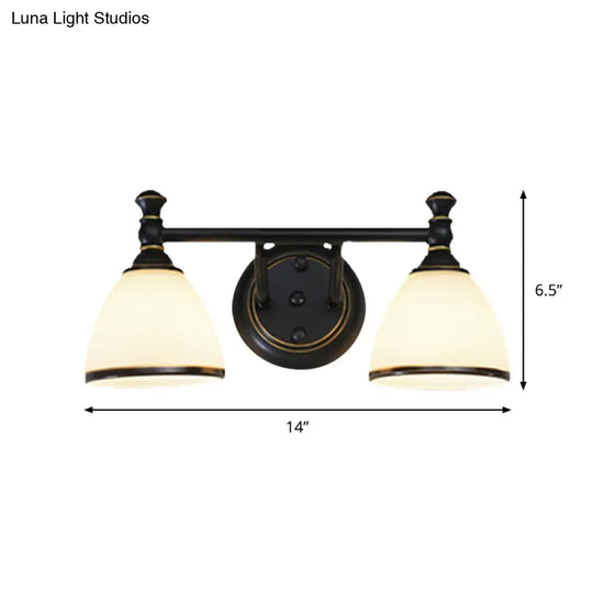 Modern Black Vanity Sconce - Elegant Shower Room Wall Lighting Solution