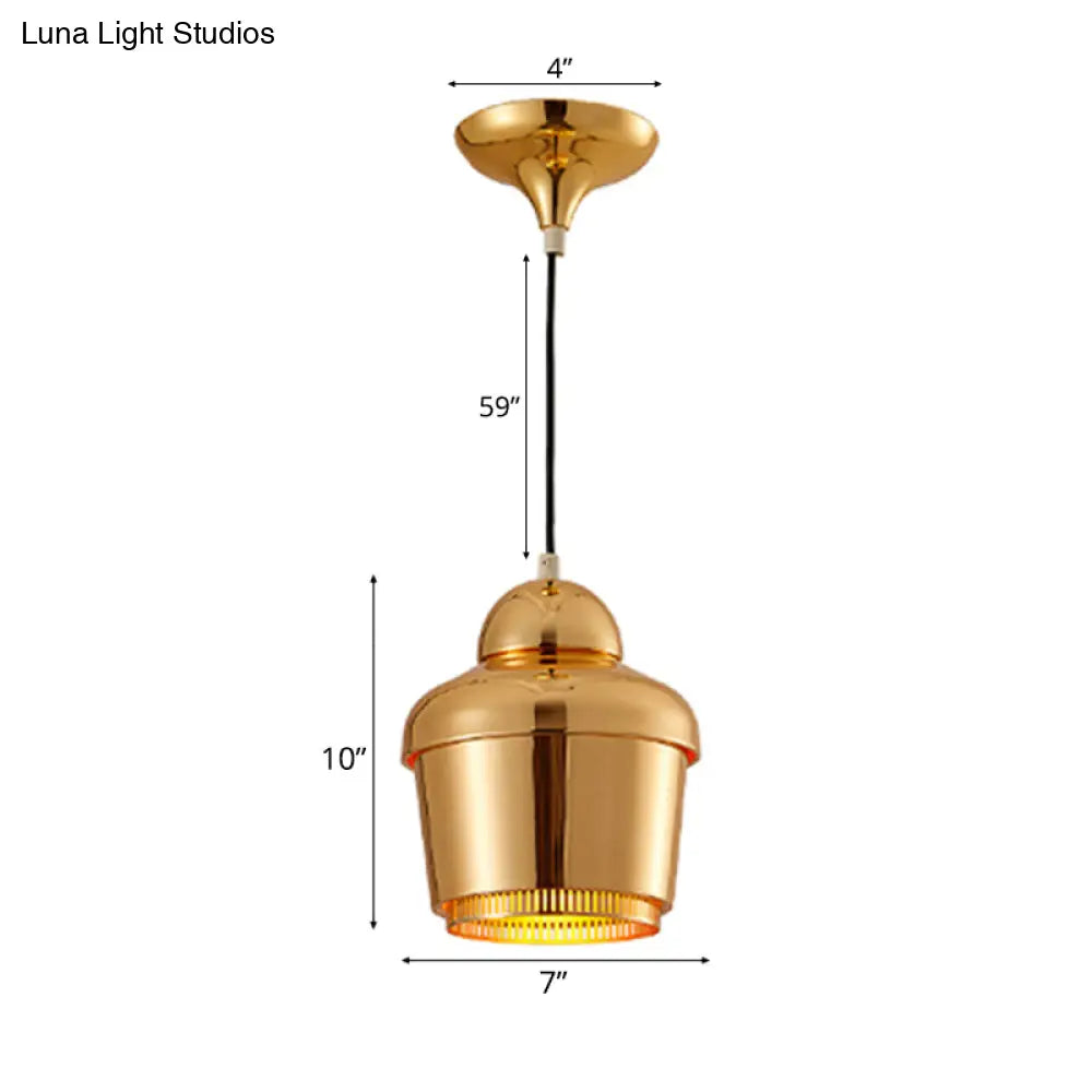 Modern Black/White/Chrome Jar Pendant Ceiling Light - Stylish Iron Hanging