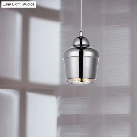 Modern Black/White/Chrome Jar Pendant Ceiling Light - Stylish Iron Hanging
