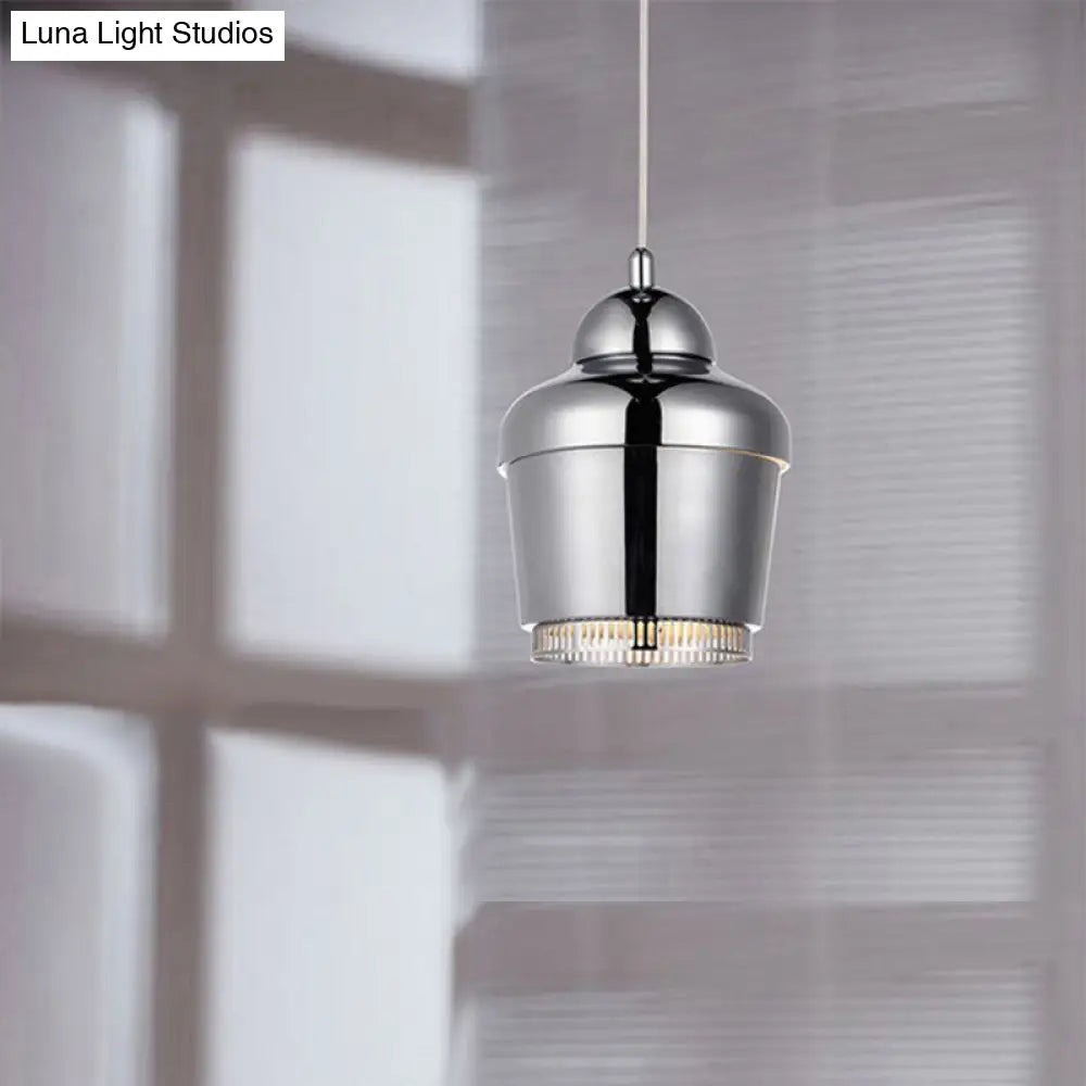Modern Black/White/Chrome Jar Pendant Ceiling Light - Stylish Iron Hanging