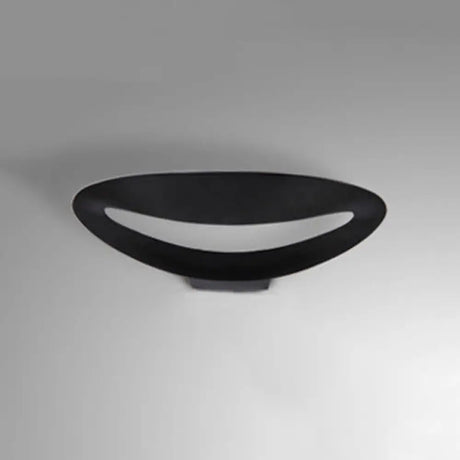 Modern Black/White Curved Shade Led Wall Sconce - Stylish Aluminum Lamp For Bedroom Black