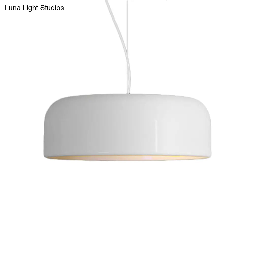 Modern Black/White Dome Hanging Ceiling Light Single Head Metal Pendant Fixture - 14/19/23.5 Wide