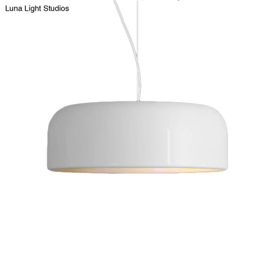 Modern Black/White Dome Hanging Ceiling Light Single Head Metal Pendant Fixture - 14/19/23.5 Wide