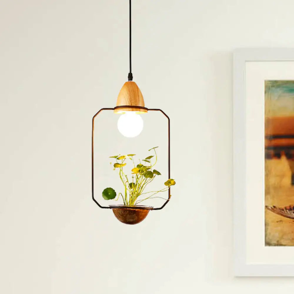 Modern Black/White Industrial Metal Led Pendant Light For Restaurant - Oval/Rectangle/Urn Design
