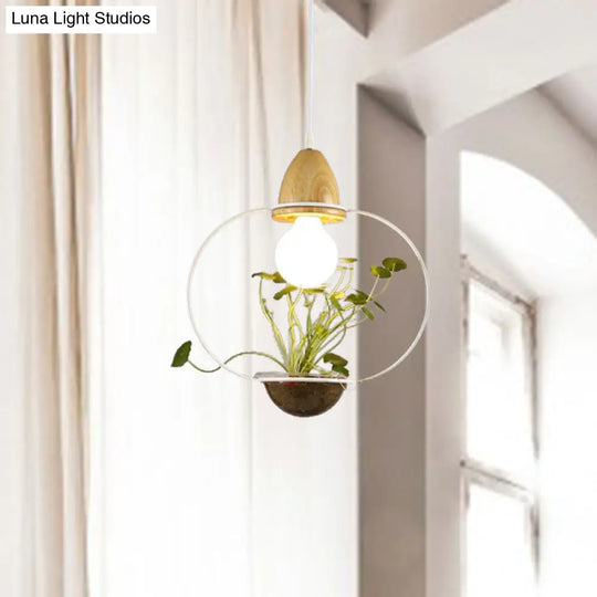 Modern Black/White Industrial Metal Led Pendant Light For Restaurant - Oval/Rectangle/Urn Design
