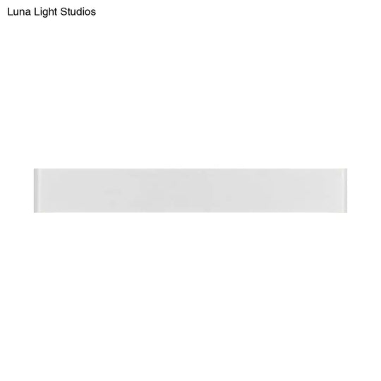 Modern Black/White Led Wall Lamp With Rectangular Metal Shade - Great Room Sconce Fixture