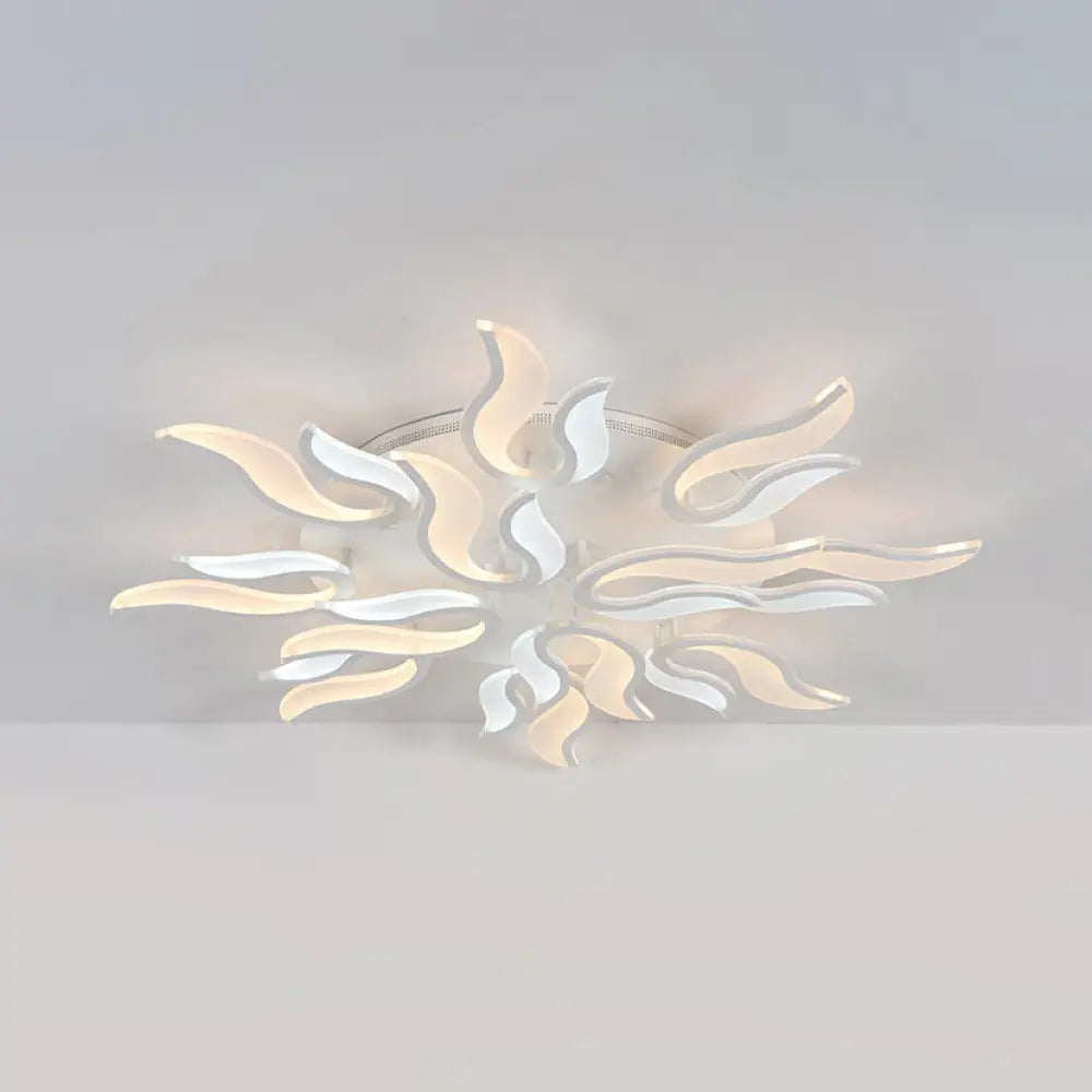 Modern Blossoming Led Flush Mount Light: 3/6/9 - Light Acrylic Ceiling Fixture - Warm/White/Natural