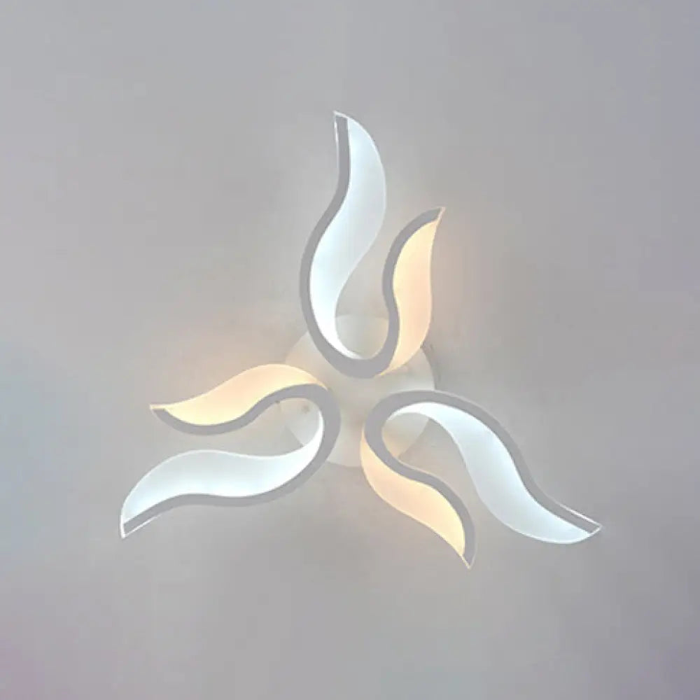 Modern Blossoming Led Flush Mount Light: 3/6/9 - Light Acrylic Ceiling Fixture - Warm/White/Natural