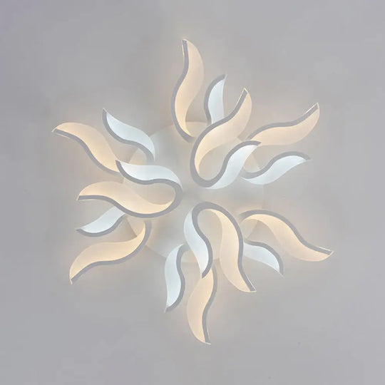 Modern Blossoming Led Flush Mount Light: 3/6/9 - Light Acrylic Ceiling Fixture - Warm/White/Natural
