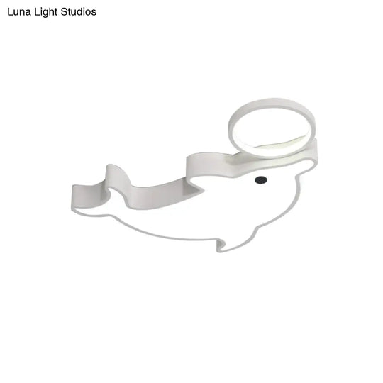 Modern Blue Flush Mount Ceiling Lamp For Baby Bedroom