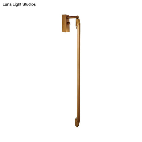Modern Brass/Black Adjustable Wall Light Fixture - Stylish 1 Sconce For Living Room