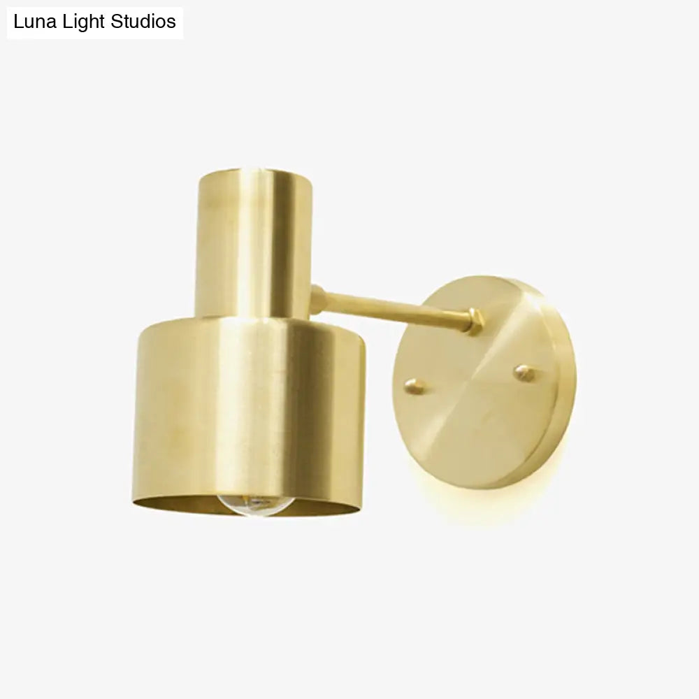 Modern Brass Grenade Shade Wall Sconce - Head Corridor Light
