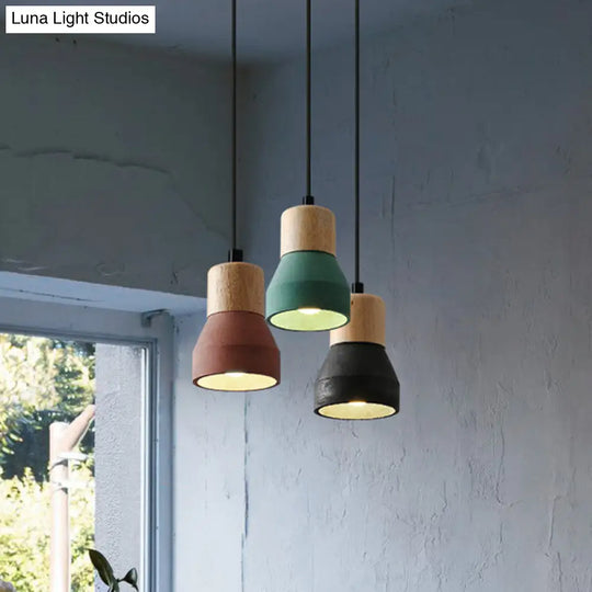 Modern Cement Bell Pendant Light - Stylish 1-Light Fixture For Dining Room