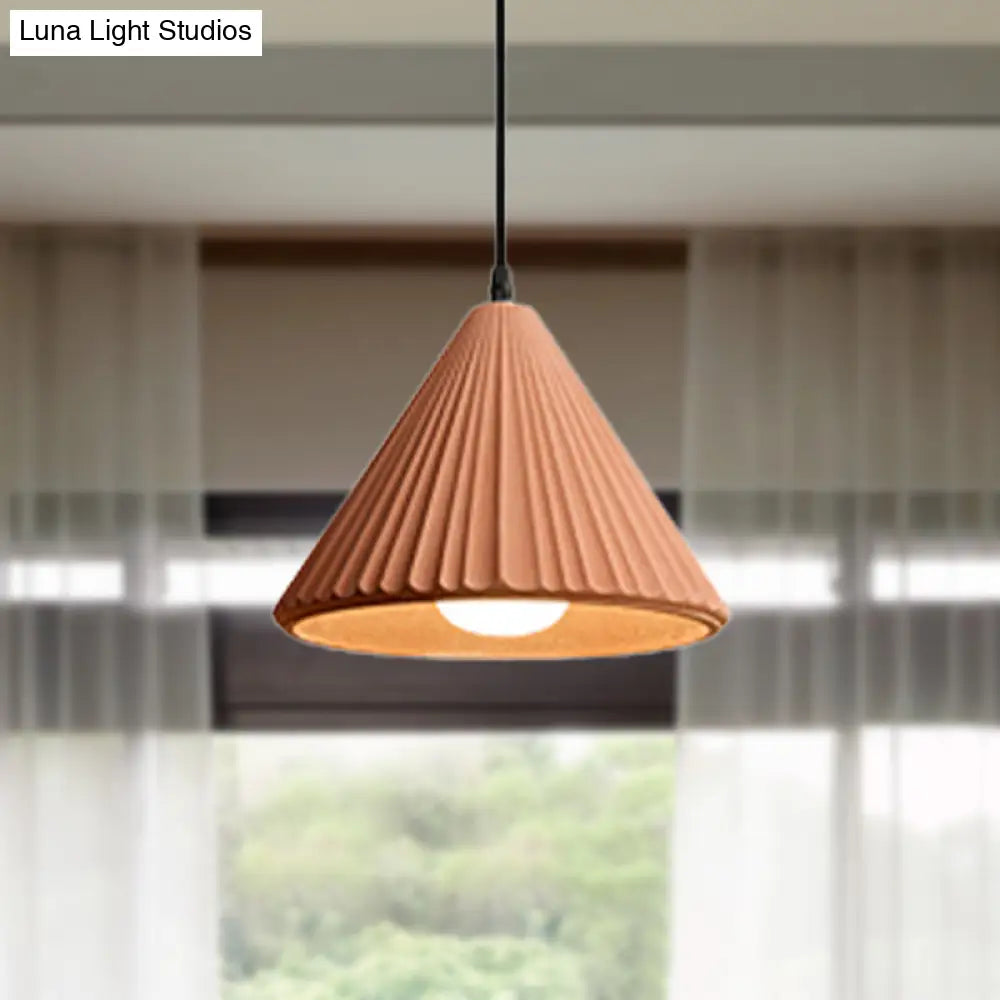 Modern Cement Cone Pendant Lamp - Stylish Light Fixture For Office Kitchen