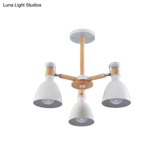 Modern Chic Pendant Lights: 3-Bulb Metal Hanging Lamp For Kids Bedroom
