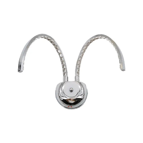 Modern Chrome Led Wall Lamp With Symmetric Arch Design In Warm/White Light
