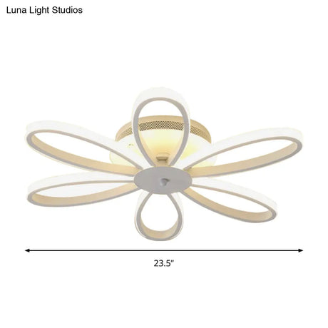Modern Chrysanths Ceiling Led Light Fixture For Living Room In Warm Or White Sizes 23.5’ - 41