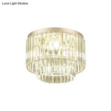 Modern Clear Crystal Flush Mount