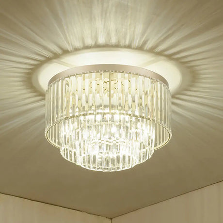 Modern Clear Crystal Flush Mount 4 /