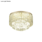 Modern Clear Crystal Flush Mount