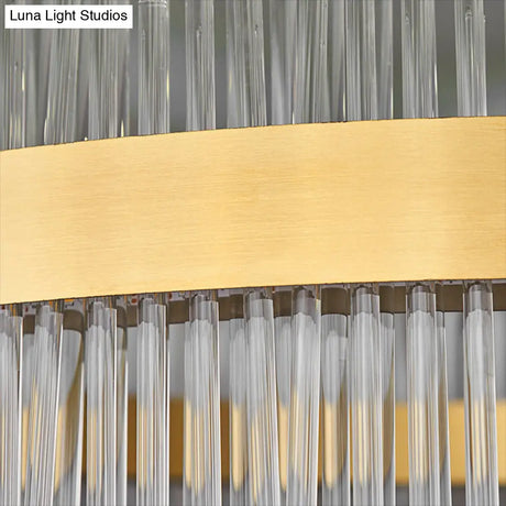 Modern Clear Crystal Pendant Led Suspension Lamp For Dining Table