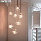 Modern Clear Double Glass Globe Pendant Lamp - Perfect For Living Rooms