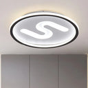 Modern Clear Glass Round Flush Mount With 9 Lights In Black/Gold And Warm/White - 16’/19.5’